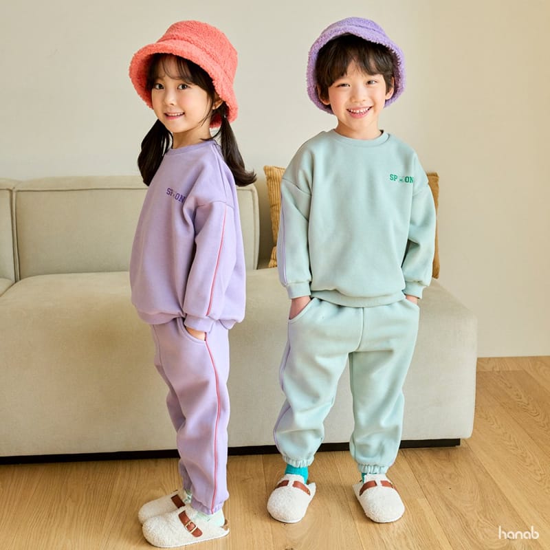 HANAB - Korean Children Fashion - #Kfashion4kids - Bear Spoon Top Bottom Set - 2