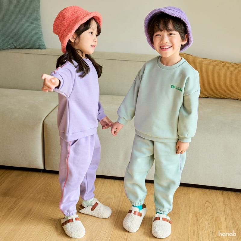 HANAB - Korean Children Fashion - #Kfashion4kids - Bear Spoon Top Bottom Set - 4