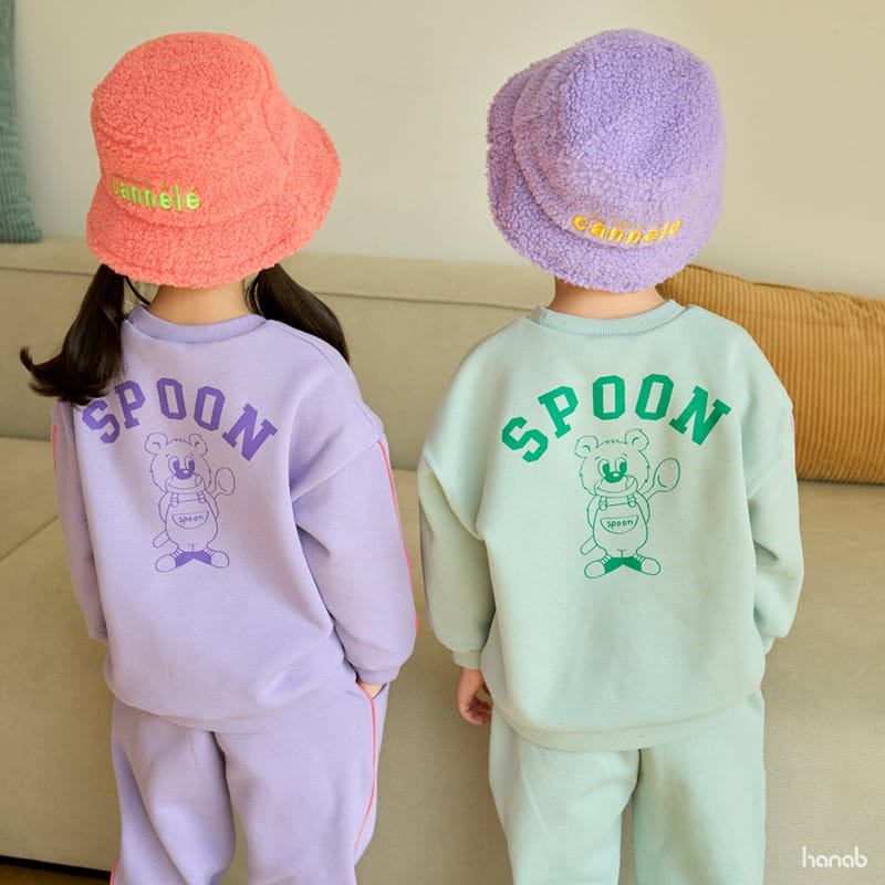 HANAB - Korean Children Fashion - #Kfashion4kids - Bear Spoon Top Bottom Set - 5