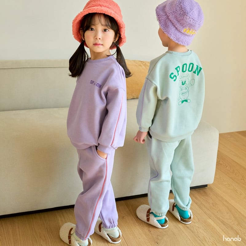 HANAB - Korean Children Fashion - #Kfashion4kids - Bear Spoon Top Bottom Set - 9