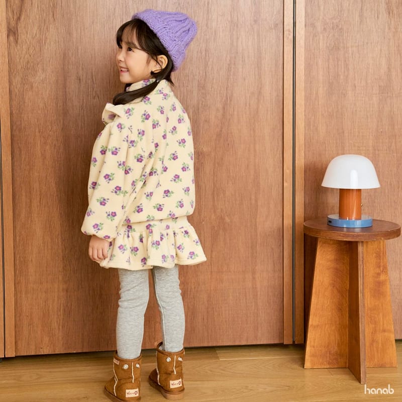 HANAB - Korean Children Fashion - #Kfashion4kids - Flower Fleece Top Bottom Set - 11