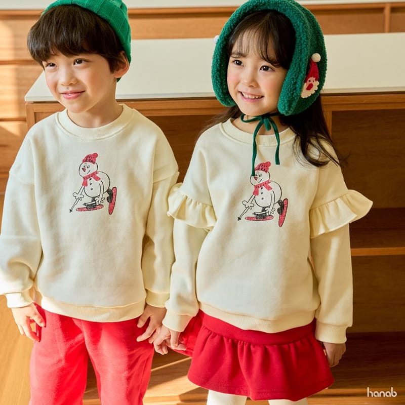 HANAB - Korean Children Fashion - #Kfashion4kids - Snowman Top Bottom Set
