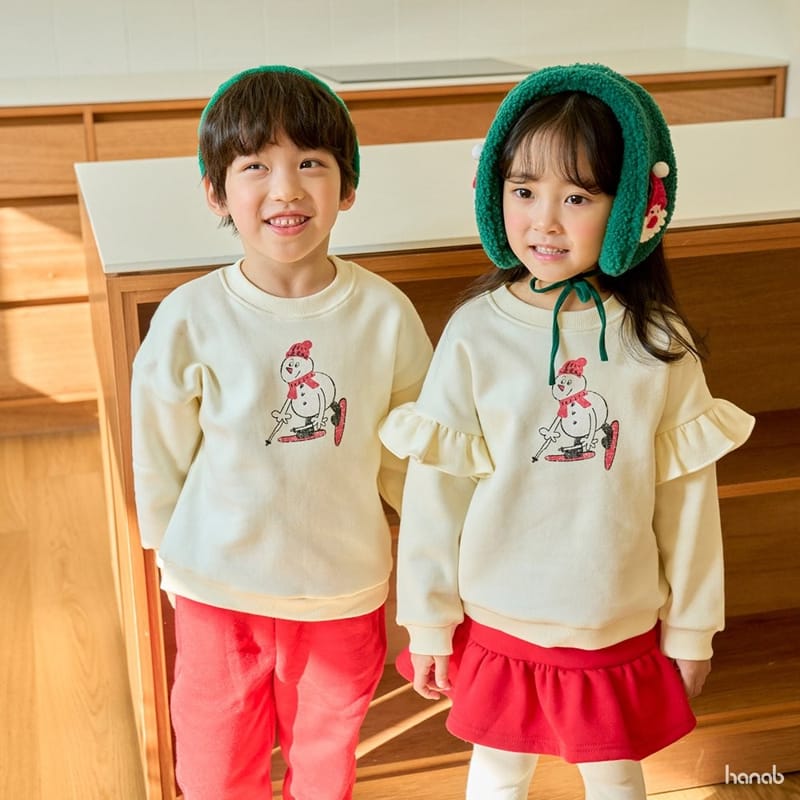 HANAB - Korean Children Fashion - #Kfashion4kids - Snowman Top Bottom Set - 10