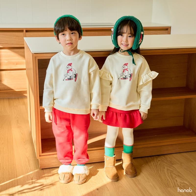 HANAB - Korean Children Fashion - #Kfashion4kids - Snowman Top Bottom Set - 11