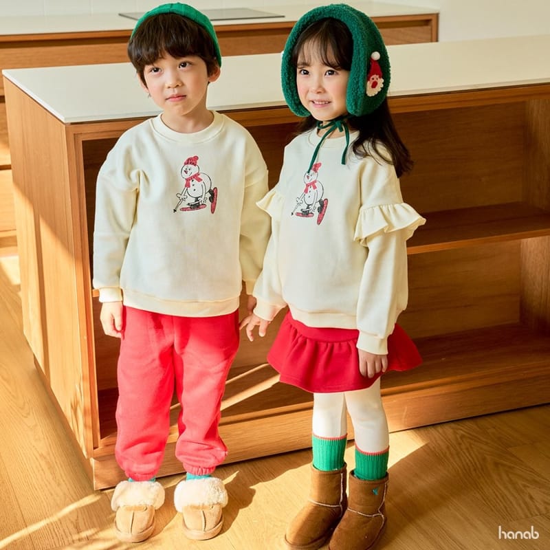 HANAB - Korean Children Fashion - #Kfashion4kids - Snowman Top Bottom Set - 12