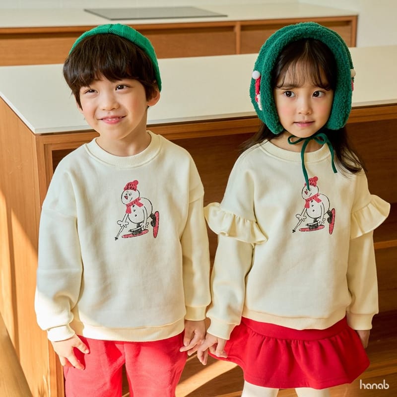 HANAB - Korean Children Fashion - #Kfashion4kids - Snowman Top Bottom Set - 4