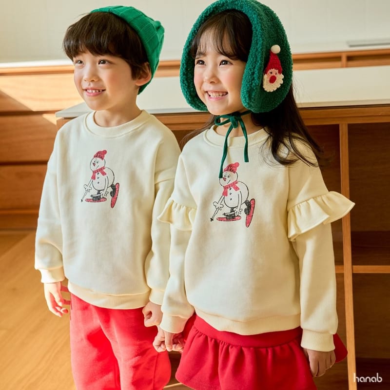 HANAB - Korean Children Fashion - #Kfashion4kids - Snowman Top Bottom Set - 7