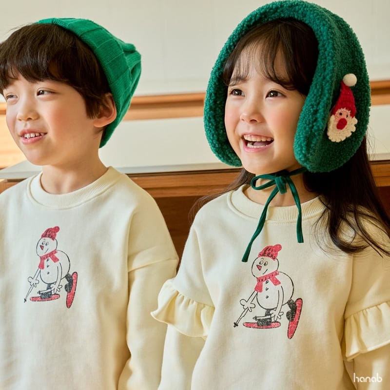 HANAB - Korean Children Fashion - #Kfashion4kids - Snowman Top Bottom Set - 8