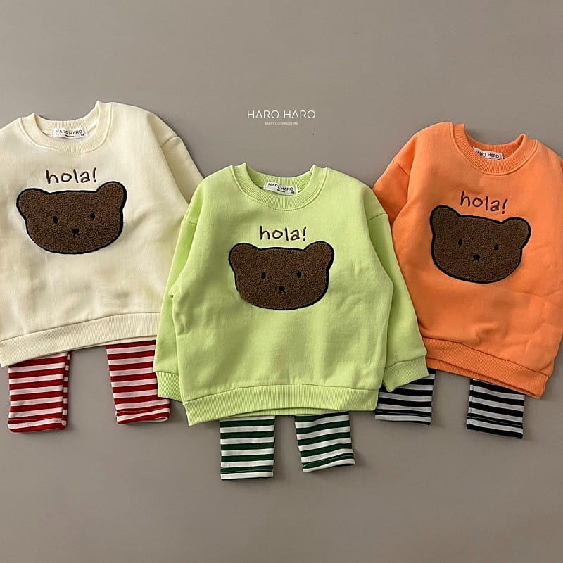 HARO HARO - Korean Children Fashion - #Kfashion4kids - Hola Bear Sweatshirt - 11