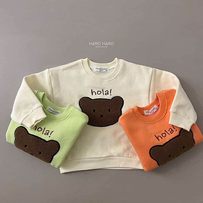 HARO HARO - Korean Children Fashion - #Kfashion4kids - Hola Bear Sweatshirt - 2