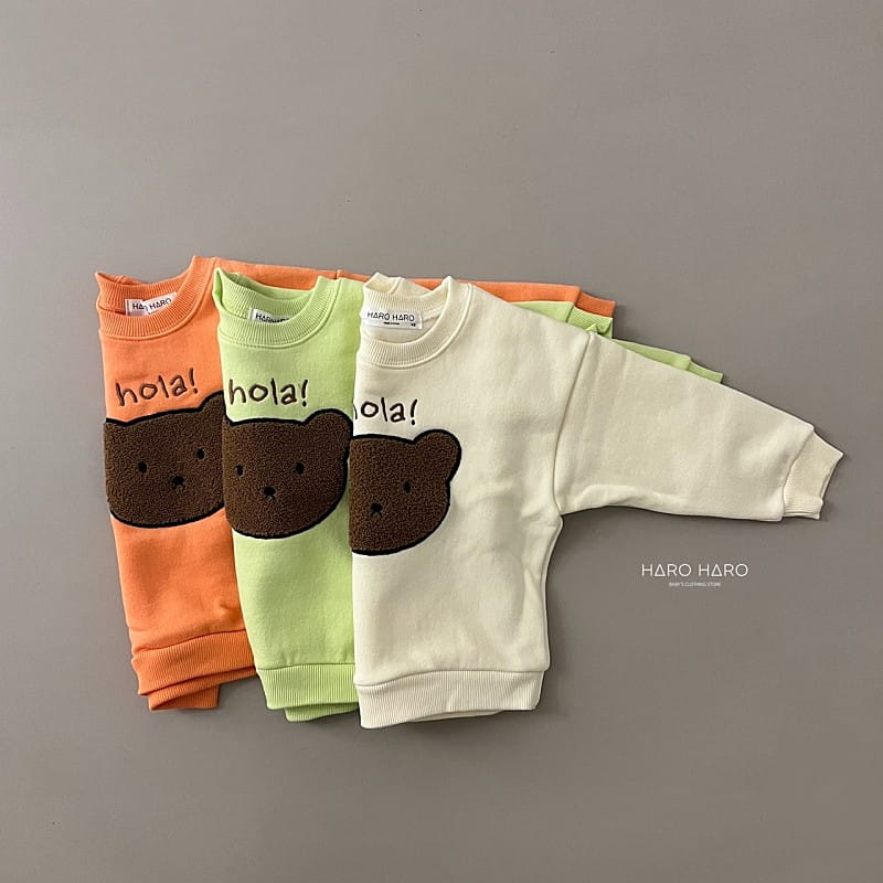 HARO HARO - Korean Children Fashion - #Kfashion4kids - Hola Bear Sweatshirt - 3