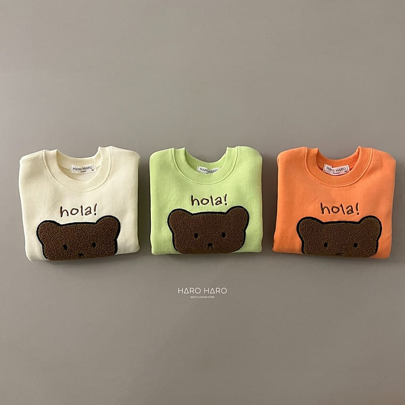 HARO HARO - Korean Children Fashion - #Kfashion4kids - Hola Bear Sweatshirt - 4