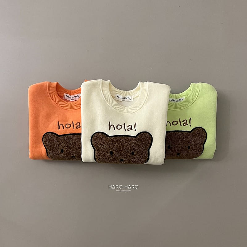 HARO HARO - Korean Children Fashion - #Kfashion4kids - Hola Bear Sweatshirt - 5
