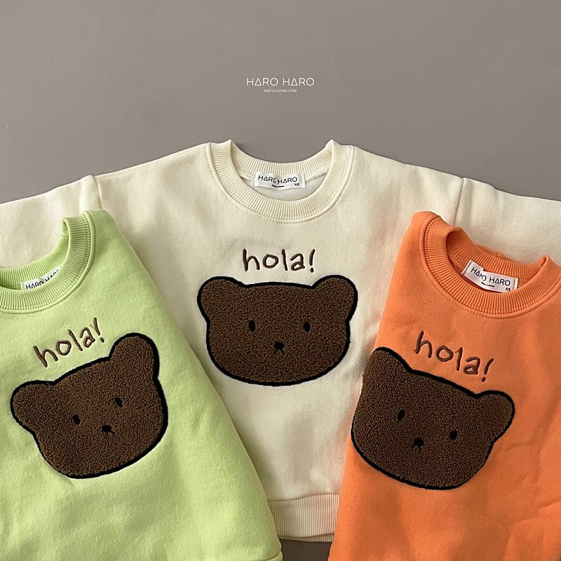 HARO HARO - Korean Children Fashion - #Kfashion4kids - Hola Bear Sweatshirt - 6