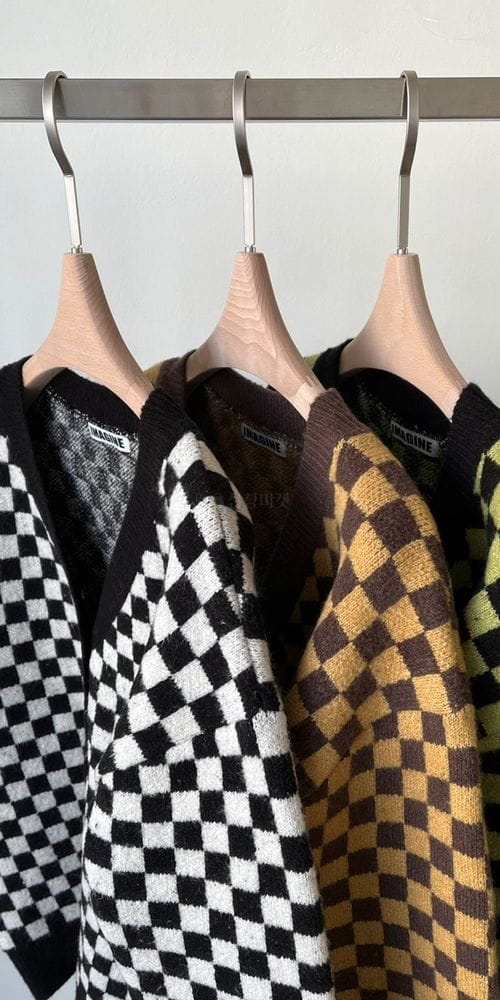 IMAGINE - Korean Children Fashion - #Kfashion4kids - Checker Board Cardigan - 4