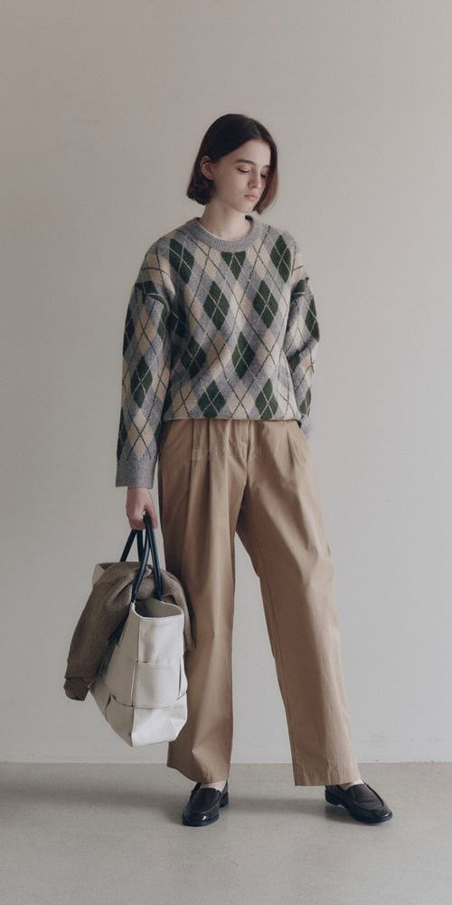 IMAGINE - Korean Children Fashion - #Kfashion4kids - Aygyle Knit Tee - 2