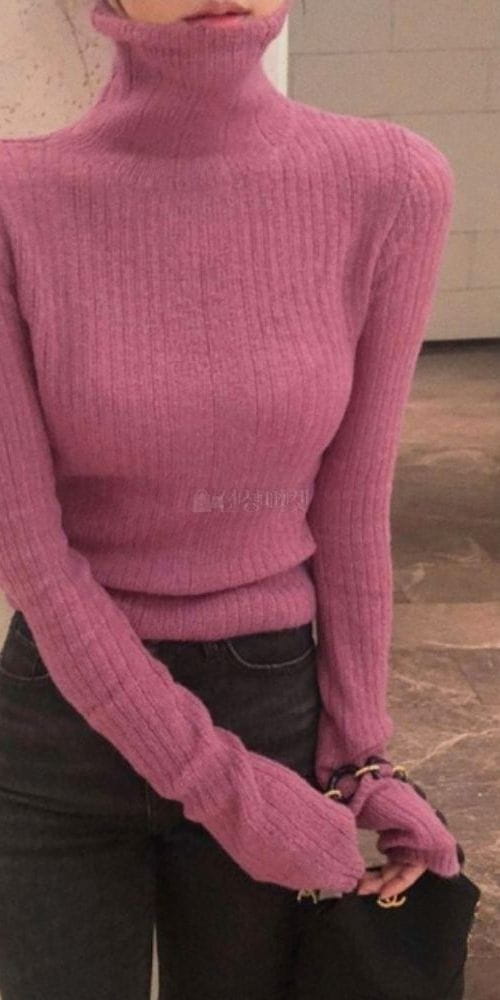 JAGGOOWA - Korean Children Fashion - #Kfashion4kids - Mix Berry Turtleneck 