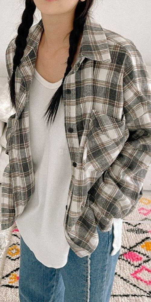 JEIIN - Korean Children Fashion - #Kfashion4kids - Check Shirt - 3