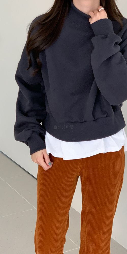 JNEEDS - Korean Children Fashion - #Kfashion4kids - Half Fleece Sweatshirt