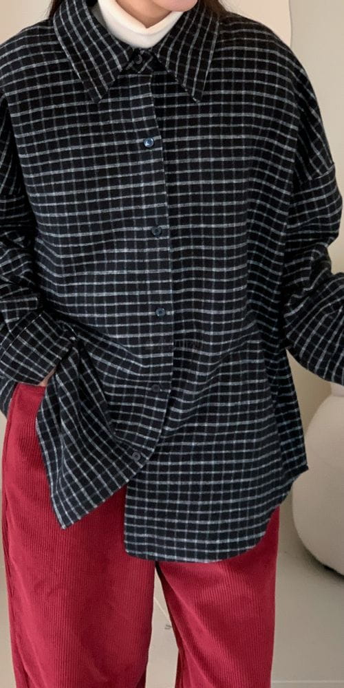JNEEDS - Korean Children Fashion - #Kfashion4kids - Fleece Check Shirt - 4