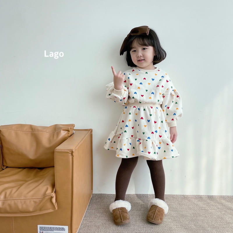 LAGO - Korean Children Fashion - #Kfashion4kids - Cute Cancan One-piece Cream 
