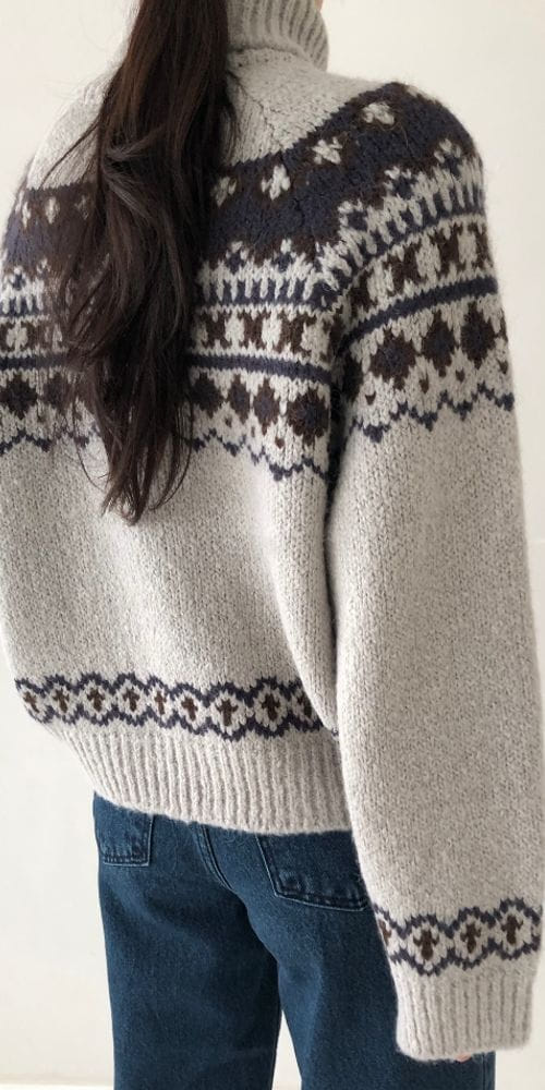 LAVE - Korean Children Fashion - #Kfashion4kids - Serin Jacquard Turtleneck Tee - 4