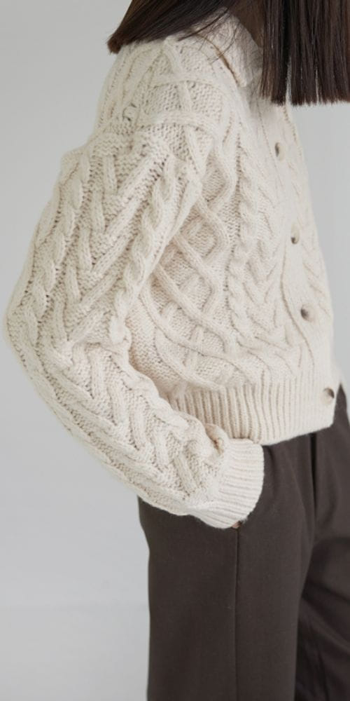 LAVE - Korean Children Fashion - #Kfashion4kids - Twist Collar Cardigan - 3