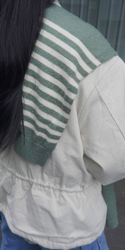 LAYLA - Korean Children Fashion - #Kfashion4kids - Stripes Knit Shawl - 3