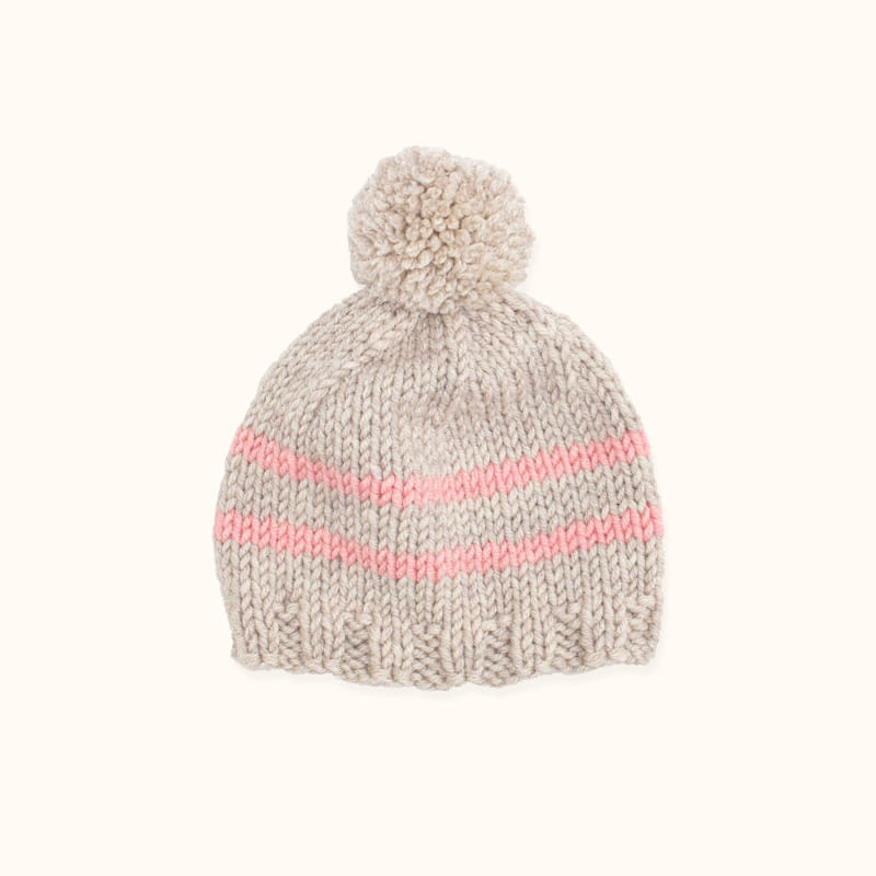 LE BEV - Korean Children Fashion - #Kfashion4kids - Stripes Pom Pom Hat