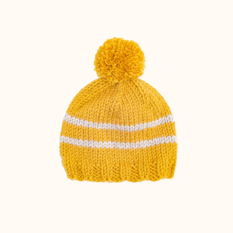 LE BEV - Korean Children Fashion - #Kfashion4kids - Stripes Pom Pom Hat - 2