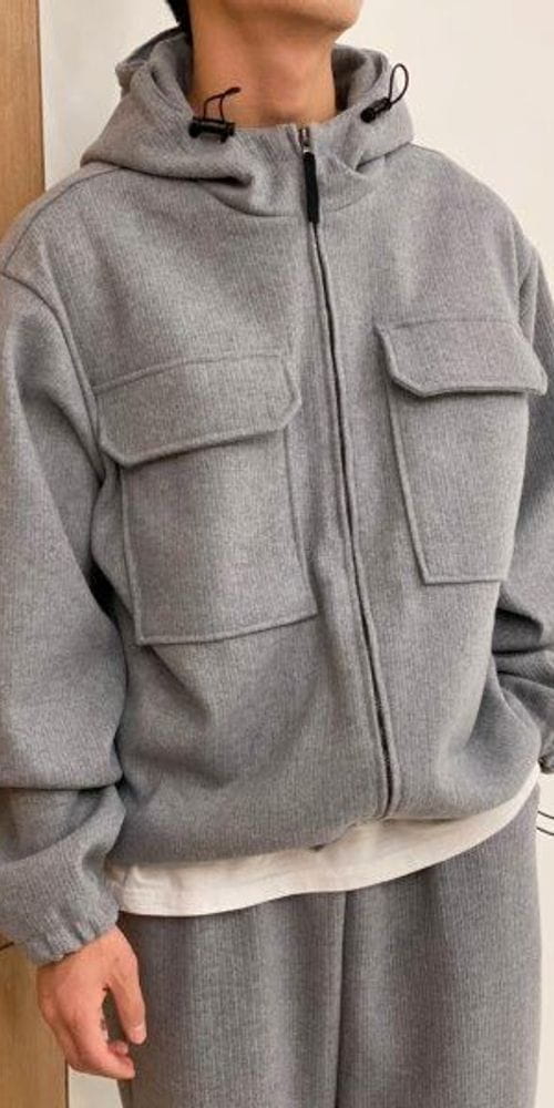 LE REVE - Korean Children Fashion - #Kfashion4kids - Knit Cargo Zip-up - 3