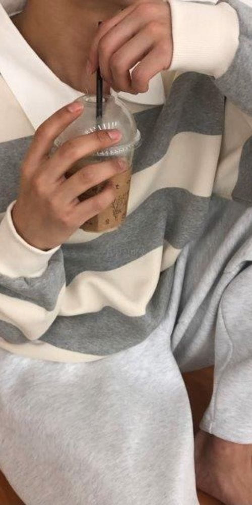 LE REVE - Korean Children Fashion - #Kfashion4kids - Fleece Stripes Collar Tee