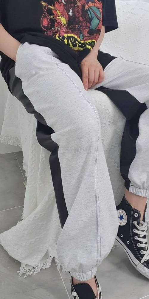 LEOPARD - Korean Children Fashion - #Kfashion4kids - FleeceLeather Color Jogger Pants