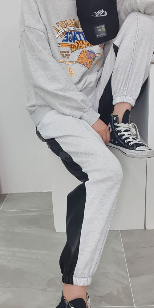 LEOPARD - Korean Children Fashion - #Kfashion4kids - FleeceLeather Color Jogger Pants - 2