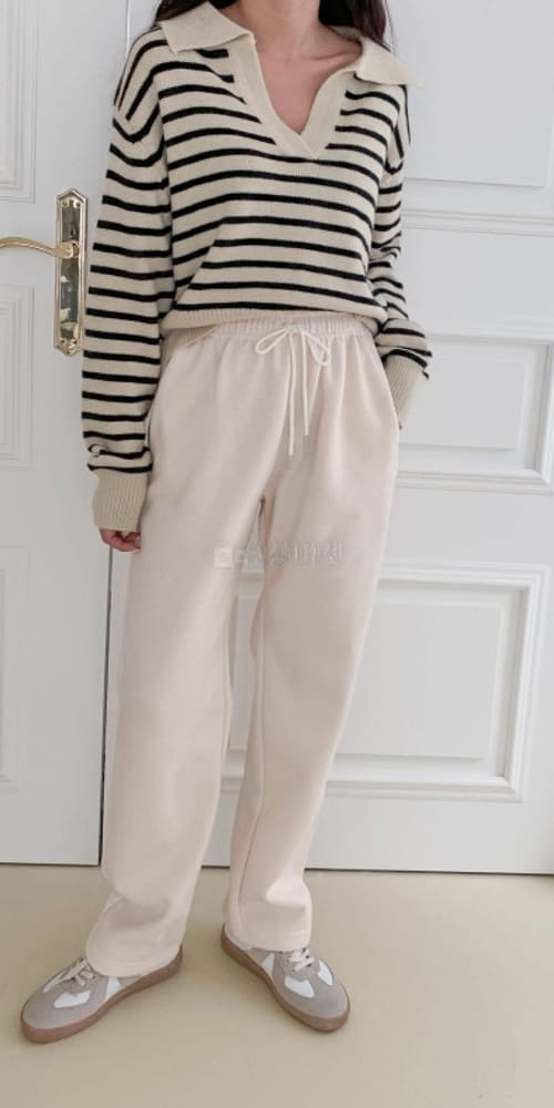 LEOPARD - Korean Children Fashion - #Kfashion4kids - Fleece Straight Pants