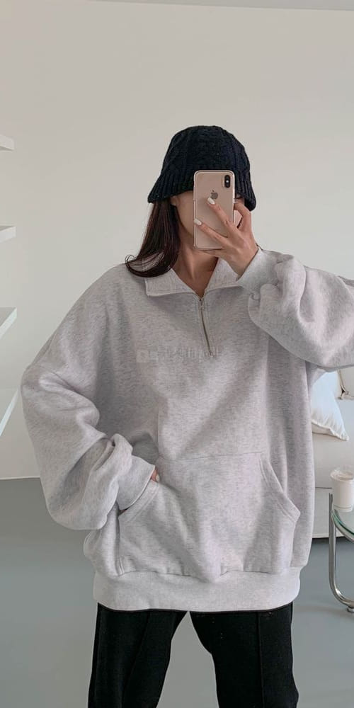 LEOPARD - Korean Children Fashion - #Kfashion4kids - Big Half Zip-up Sweatshirt - 2