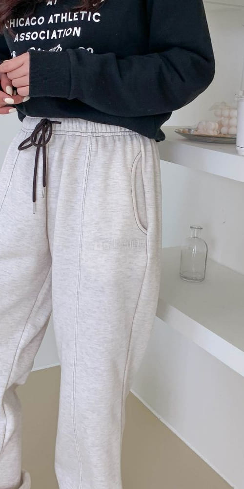 LEOPARD - Korean Children Fashion - #Kfashion4kids - Stitch Fleece Jogger Pants - 2