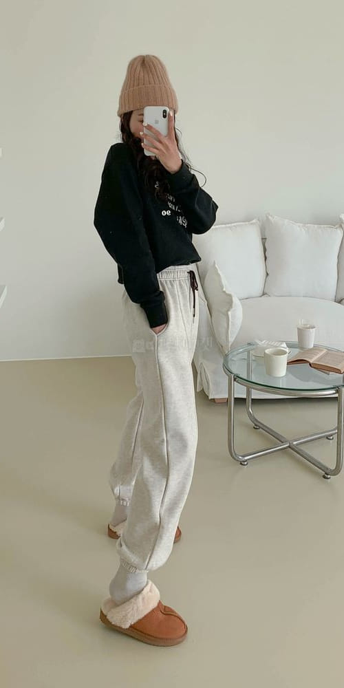 LEOPARD - Korean Children Fashion - #Kfashion4kids - Stitch Fleece Jogger Pants - 3
