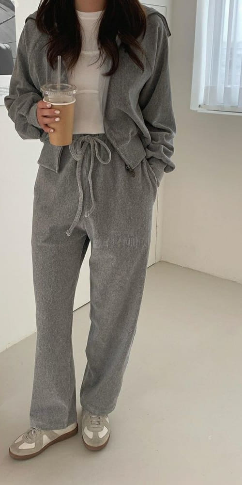 LIKE MORE - Korean Children Fashion - #Kfashion4kids - Velvet Banding Pants