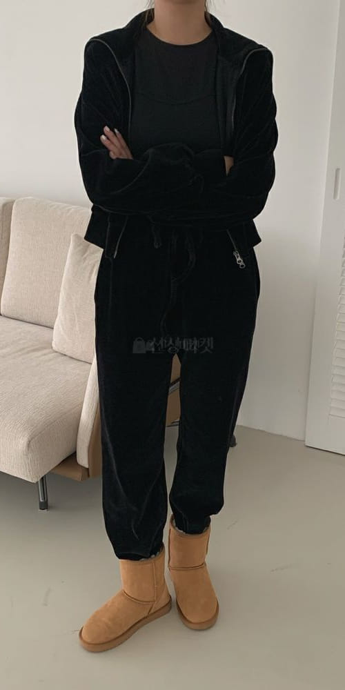 LIKE MORE - Korean Children Fashion - #Kfashion4kids - Veloure rIb Top Bottom Set - 4