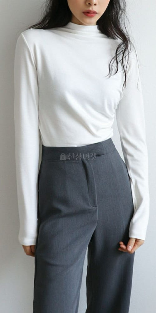 LIKE MORE - Korean Children Fashion - #Kfashion4kids - Drafe Turtleneck Tee - 2