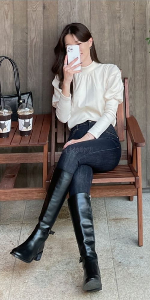 LIKE MORE - Korean Children Fashion - #Kfashion4kids - Half Puff Turtleneck Tee - 2