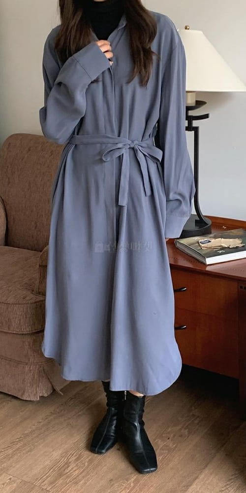 LIKE MORE - Korean Children Fashion - #Kfashion4kids - Hidden Shirt Long One-piece