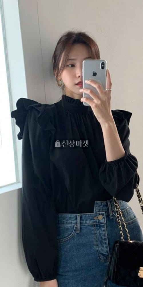 LIKE MORE - Korean Children Fashion - #Kfashion4kids - High Neck Frill Blouse - 2