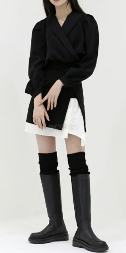 LIKE MORE - Korean Children Fashion - #Kfashion4kids - London Crop Wrap Blouse