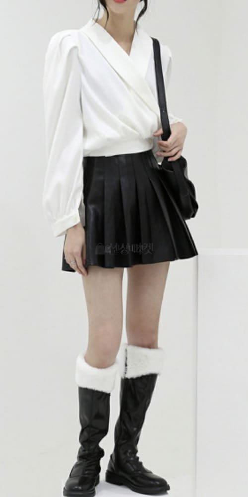 LIKE MORE - Korean Children Fashion - #Kfashion4kids - London Crop Wrap Blouse - 3
