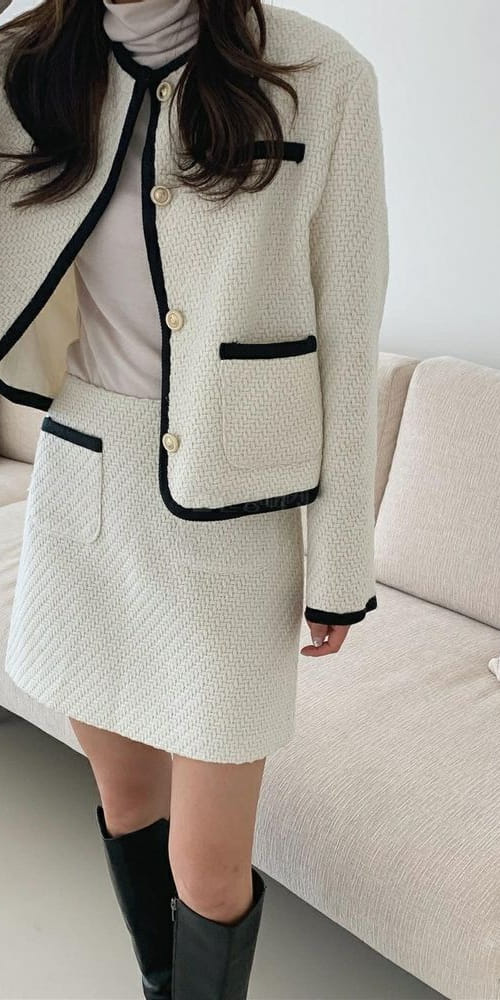 LIKE MORE - Korean Children Fashion - #Kfashion4kids - Honey Twid Mini Skirt - 2