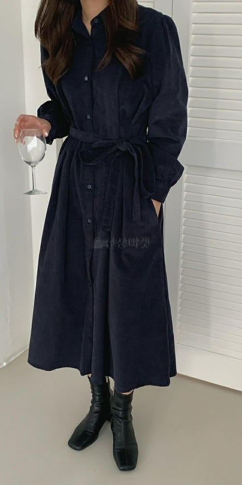 LIKE MORE - Korean Children Fashion - #Kfashion4kids - Pintuck Shirt Long One-piece - 4