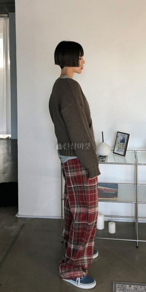 LIKE MORE - Korean Children Fashion - #Kfashion4kids - Merry Check String Pants - 2