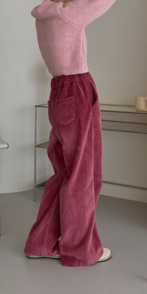 LOUNGE VERA - Korean Children Fashion - #Kfashion4kids - Vividd Rib Wide Pants - 3
